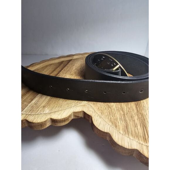 Eddie Bauer Women's XXL Brown Belt W/Filigree Aged Gold Buckle - Picture 5 of 5